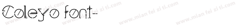 Coleyo font字体转换